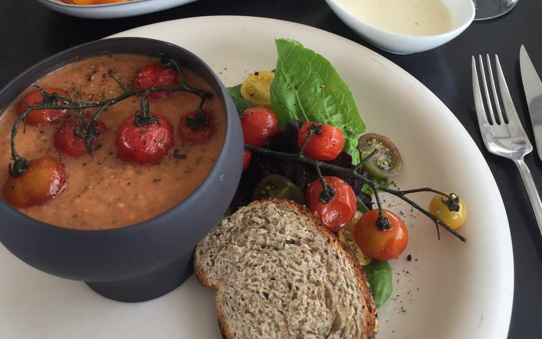 Keep warm and nourished with this wholesome Red Pepper and Almond Soup